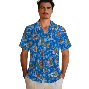 middle tennessee blue raiders simpsons christmas blue hawaiian shirts fashion forward