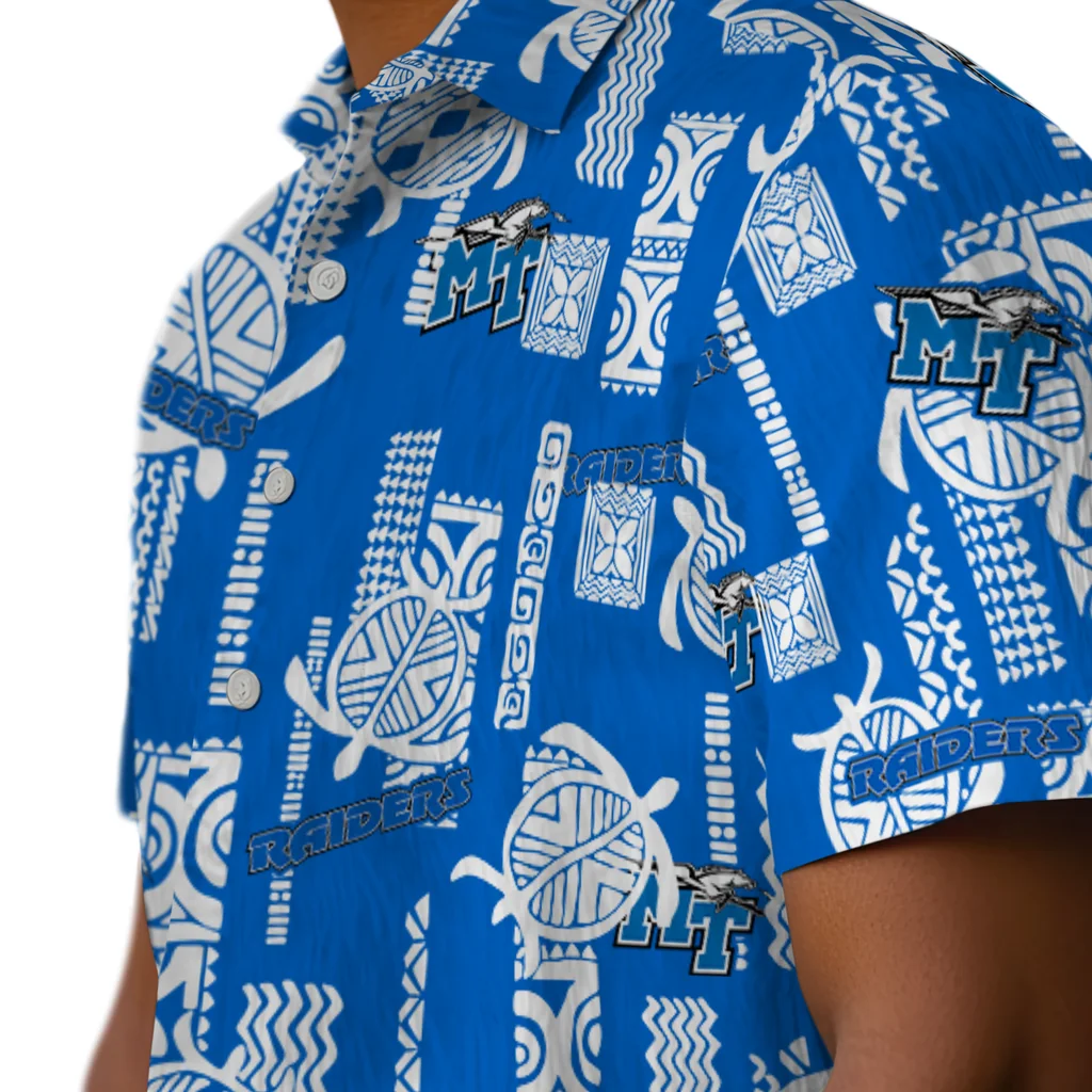 Middle Tennessee Blue Raiders Hawaiian Shirt - Turtle Lines middle tennessee blue raiders turtle lines blue hawaiian shirts trendy