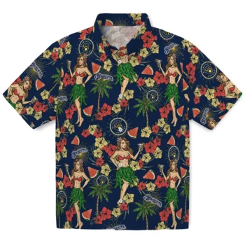 milwaukee brewers hawaiian girls design navy blue hawaiian shirts best selling