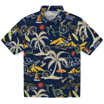 milwaukee brewers palm tree island navy blue hawaiian shirts best selling