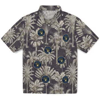 milwaukee brewers palm shadows navy blue hawaiian shirts best selling