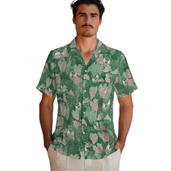 milwaukee bucks anthurium overlay green hawaiian shirts fashion forward