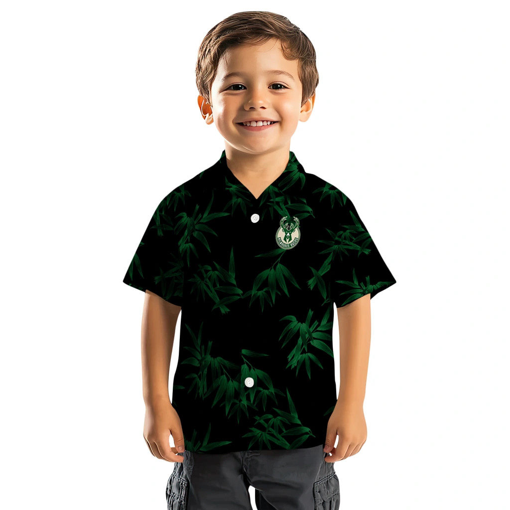 Milwaukee Bucks Hawaiian Shirt - Bamboo Branches milwaukee bucks bamboo branches green black hawaiian shirts top rated