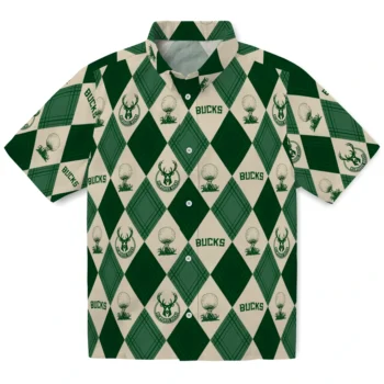 milwaukee bucks balloon plaid green hawaiian shirts best selling