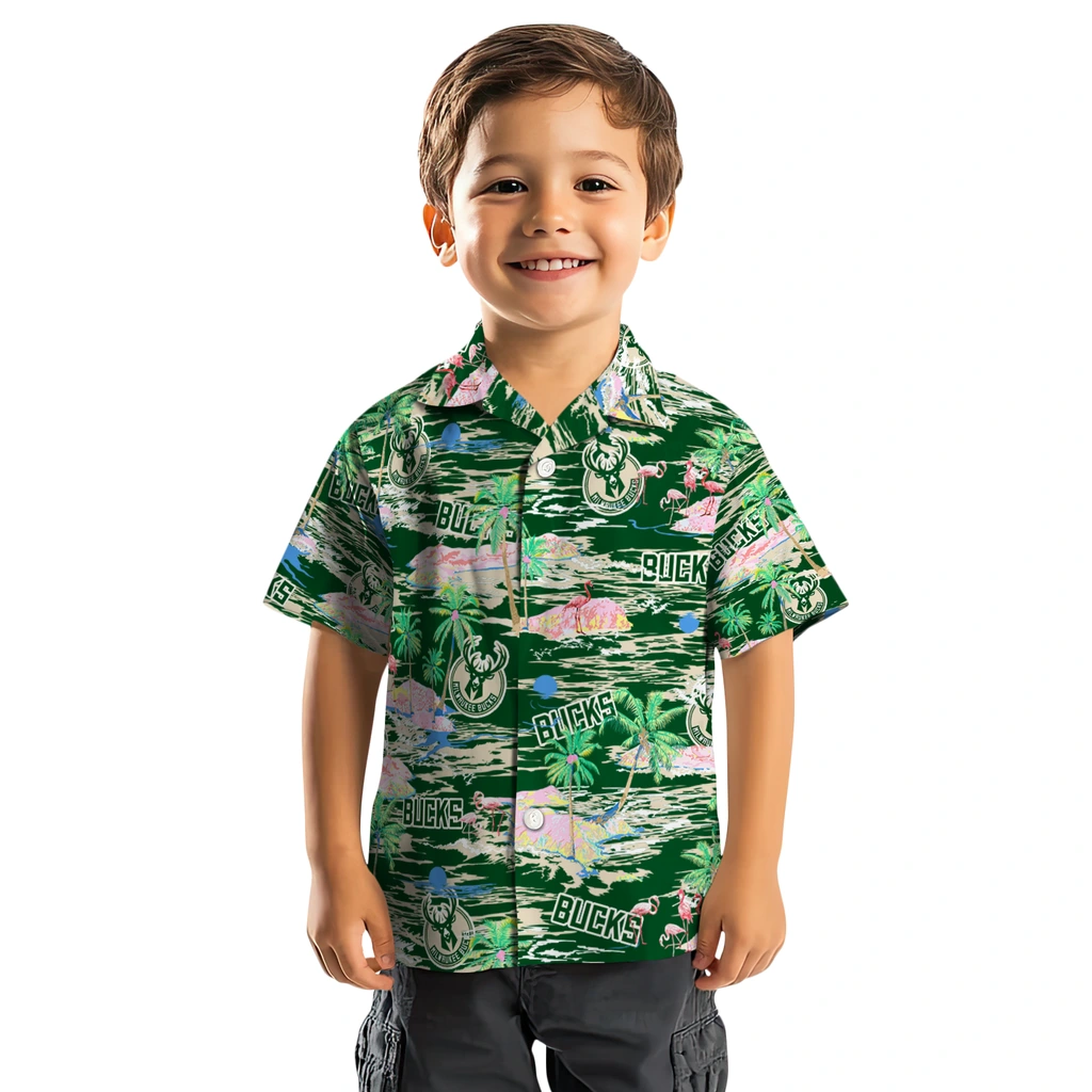 Milwaukee Bucks Hawaiian Shirt - Hawaii Island milwaukee bucks flamingo retreat green hawaiian shirts top rated