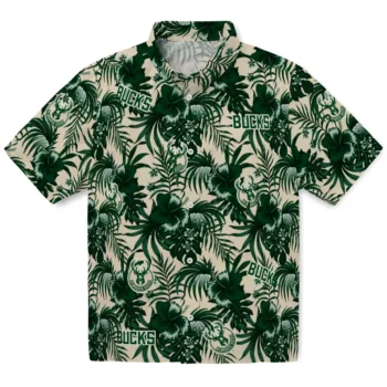 milwaukee bucks hibiscus exotic green hawaiian shirts best selling