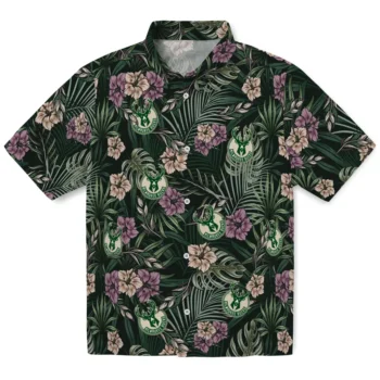 milwaukee bucks hibiscus leaves pattern green hawaiian shirts best selling