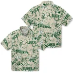 Milwaukee Bucks Hawaiian Shirt – Hibiscus Overlay