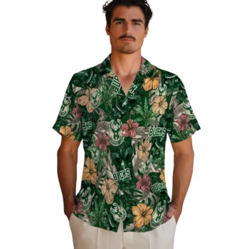 milwaukee bucks tiki jungle green hawaiian shirts fashion forward