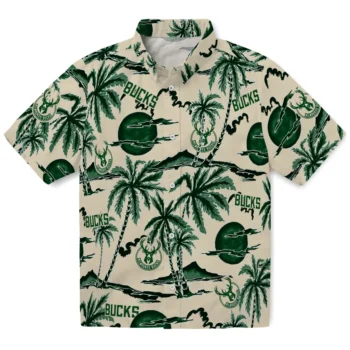 milwaukee bucks palm sunset hawaiian shirts best selling