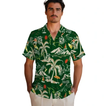 milwaukee bucks palm tree island green hawaiian shirts fashion forward