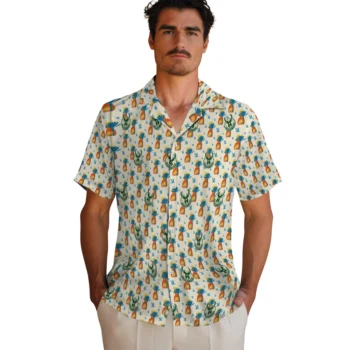 milwaukee bucks pineapple delight beige hawaiian shirts fashion forward