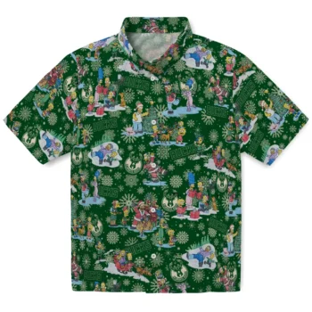 milwaukee bucks simpsons christmas green hawaiian shirts best selling