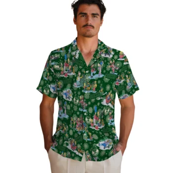 milwaukee bucks simpsons christmas green hawaiian shirts fashion forward
