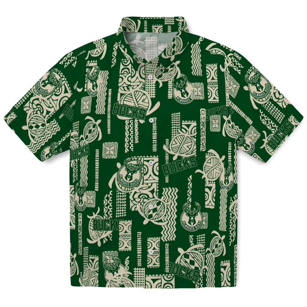 Milwaukee Bucks Hawaiian Shirt - Turtle Lines milwaukee bucks turtle lines green hawaiian shirts best selling
