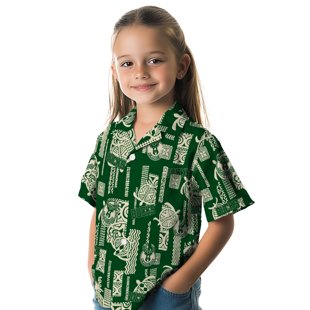 Milwaukee Bucks Hawaiian Shirt - Turtle Lines milwaukee bucks turtle lines green hawaiian shirts premium grade
