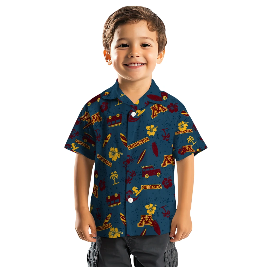 Minnesota Golden Gophers Hawaiian Shirt - Beach Vibe minnesota golden gophers beach vibe navy hawaiian shirts top rated