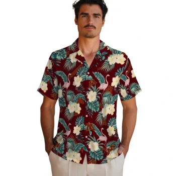 minnesota golden gophers flamingo palms maroon hawaiian shirts fashion forward