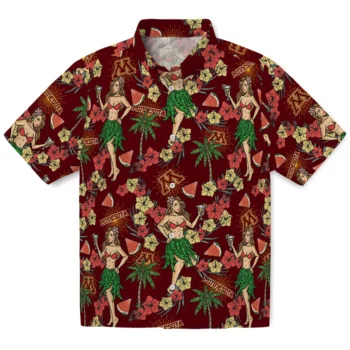 minnesota golden gophers hawaiian girls design maroon hawaiian shirts best selling