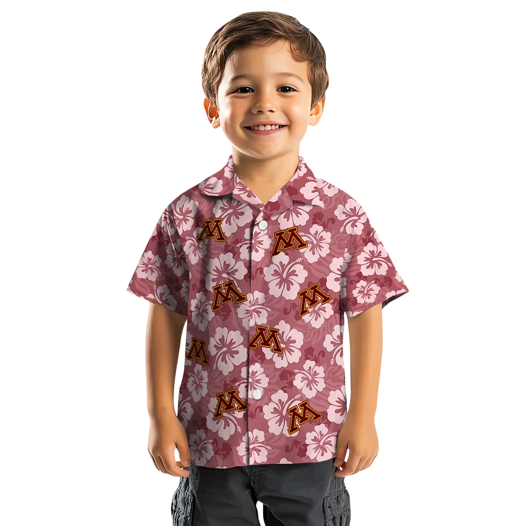 Minnesota Golden Gophers Hawaiian Shirt - Hibiscus Cluster minnesota golden gophers hibiscus cluster maroon hawaiian shirts top rated