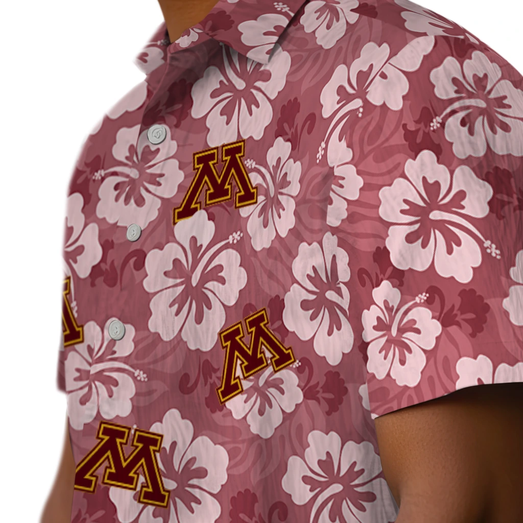 Minnesota Golden Gophers Hawaiian Shirt - Hibiscus Cluster minnesota golden gophers hibiscus cluster maroon hawaiian shirts trendy