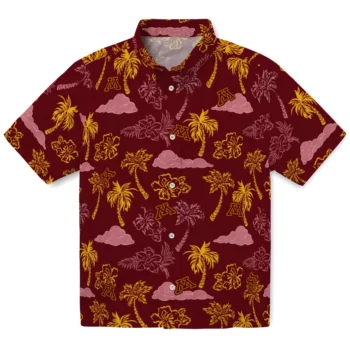 minnesota golden gophers palm and clouds maroon hawaiian shirts best selling