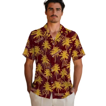 minnesota golden gophers palm grove maroon hawaiian shirts fashion forward