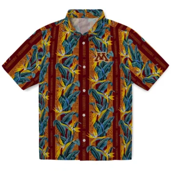 minnesota golden gophers paradise vines maroon hawaiian shirts best selling