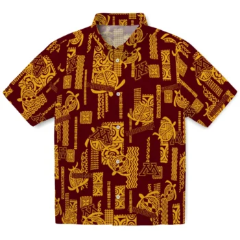 minnesota golden gophers turtle lines maroon hawaiian shirts best selling