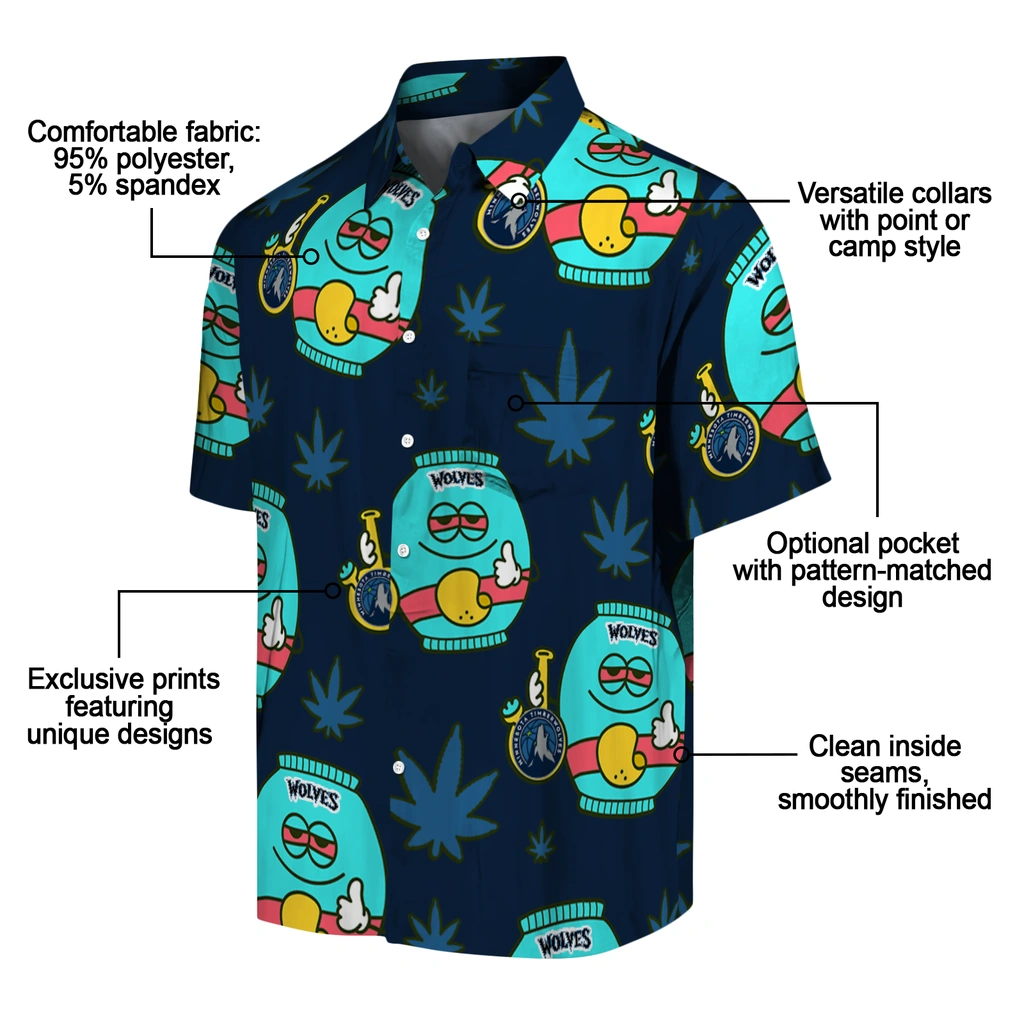 Minnesota Timberwolves Hawaiian Shirt - Chill Vibe minnesota timberwolves bong smile midnight blue hawaiian shirts new arrival