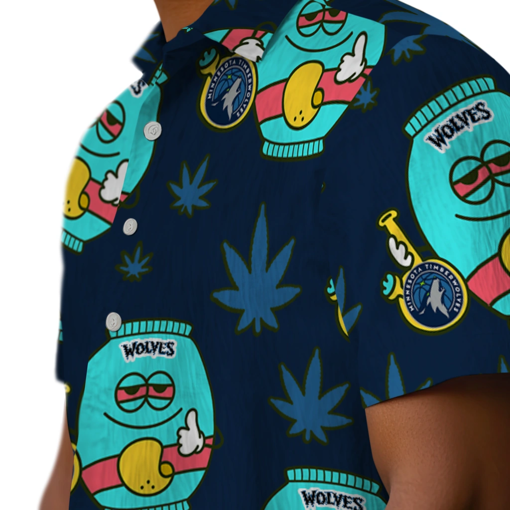 Minnesota Timberwolves Hawaiian Shirt - Chill Vibe minnesota timberwolves bong smile midnight blue hawaiian shirts trendy