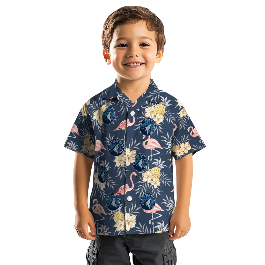 Minnesota Timberwolves Hawaiian Shirt - Flamingo Hibiscus minnesota timberwolves flamingo hibiscus navy hawaiian shirts top rated