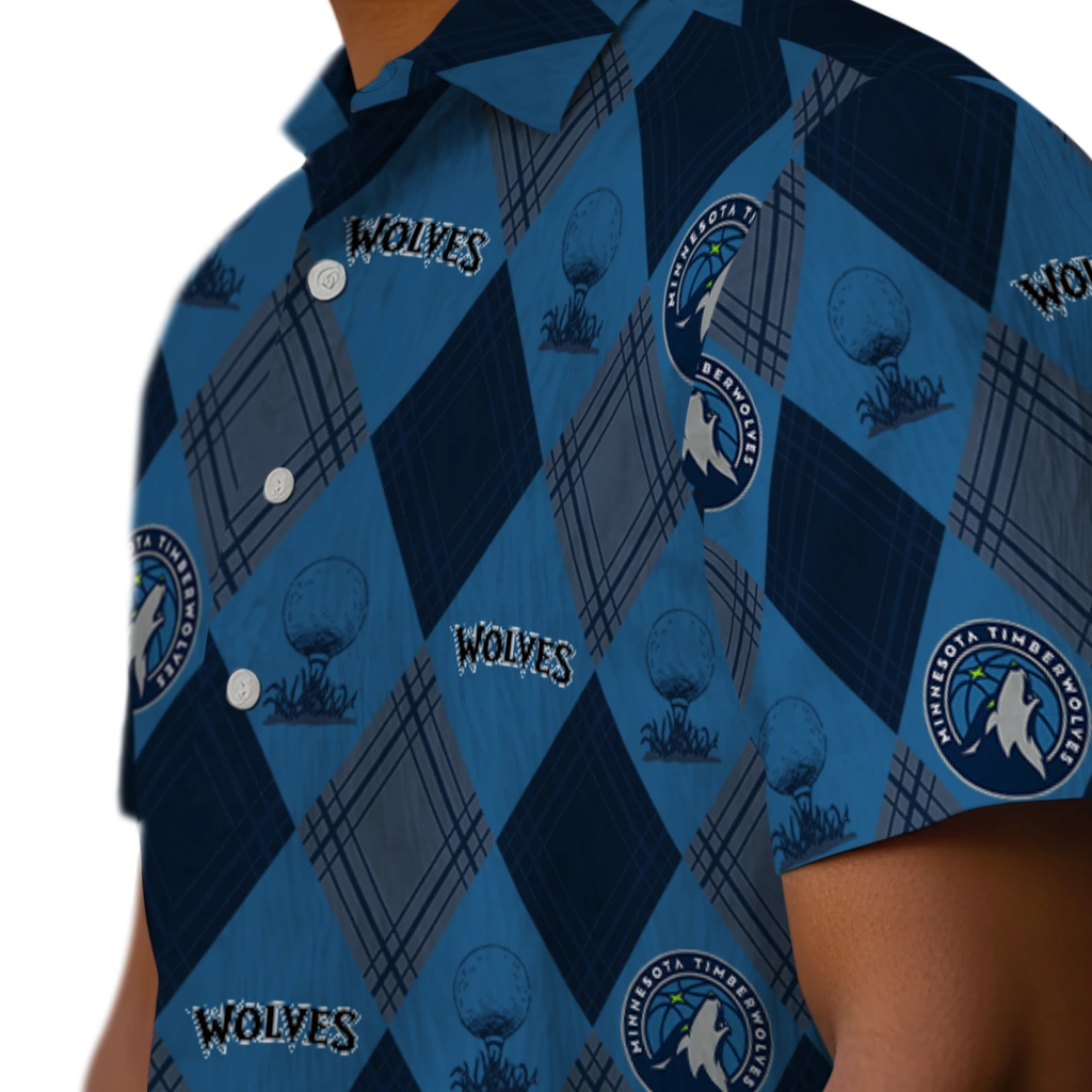 Minnesota Timberwolves Hawaiian Shirt - Golfing Plaid minnesota timberwolves balloon plaid midnight blue hawaiian shirts trendy
