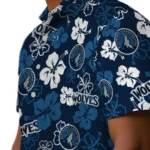 Minnesota Timberwolves Hawaiian Shirt – Hibiscus Flower Design