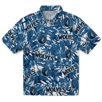 minnesota timberwolves hibiscus overlay hawaiian shirts best selling