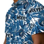 Minnesota Timberwolves Hawaiian Shirt – Hibiscus Overlay