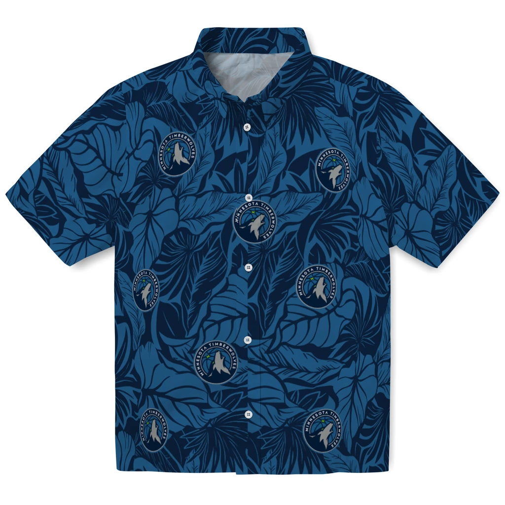 Minnesota Timberwolves Hawaiian Shirt - Monstera Layer minnesota timberwolves monstera layer midnight blue hawaiian shirts best selling