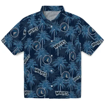 minnesota timberwolves palm grove midnight blue hawaiian shirts best selling