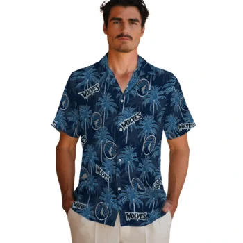 minnesota timberwolves palm grove midnight blue hawaiian shirts fashion forward