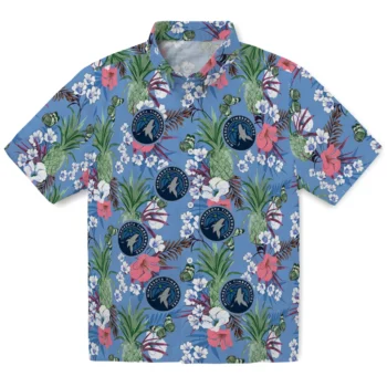 minnesota timberwolves pineapple bouquet best sky blue hawaiian shirts best selling