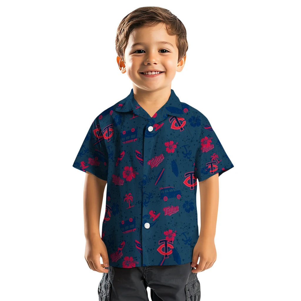 Minnesota Twins Hawaiian Shirt - Beach Vibe minnesota twins beach vibe navy hawaiian shirts top rated