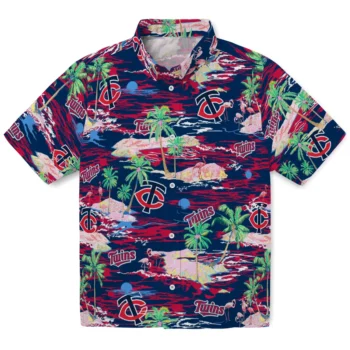 minnesota twins flamingo retreat navy hawaiian shirts best selling