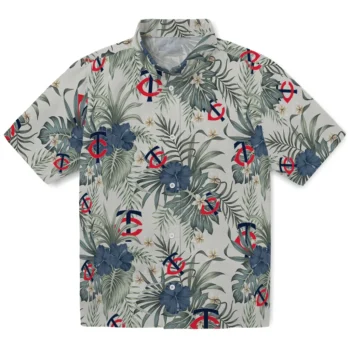 minnesota twins hibiscus designs beige hawaiian shirts best selling