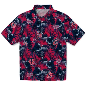minnesota twins hibiscus exotic navy hawaiian shirts best selling