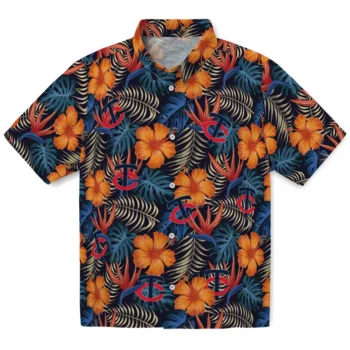 minnesota twins hibiscus foliage hawaiian shirts best selling