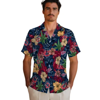 minnesota twins tiki jungle navy hawaiian shirts fashion forward