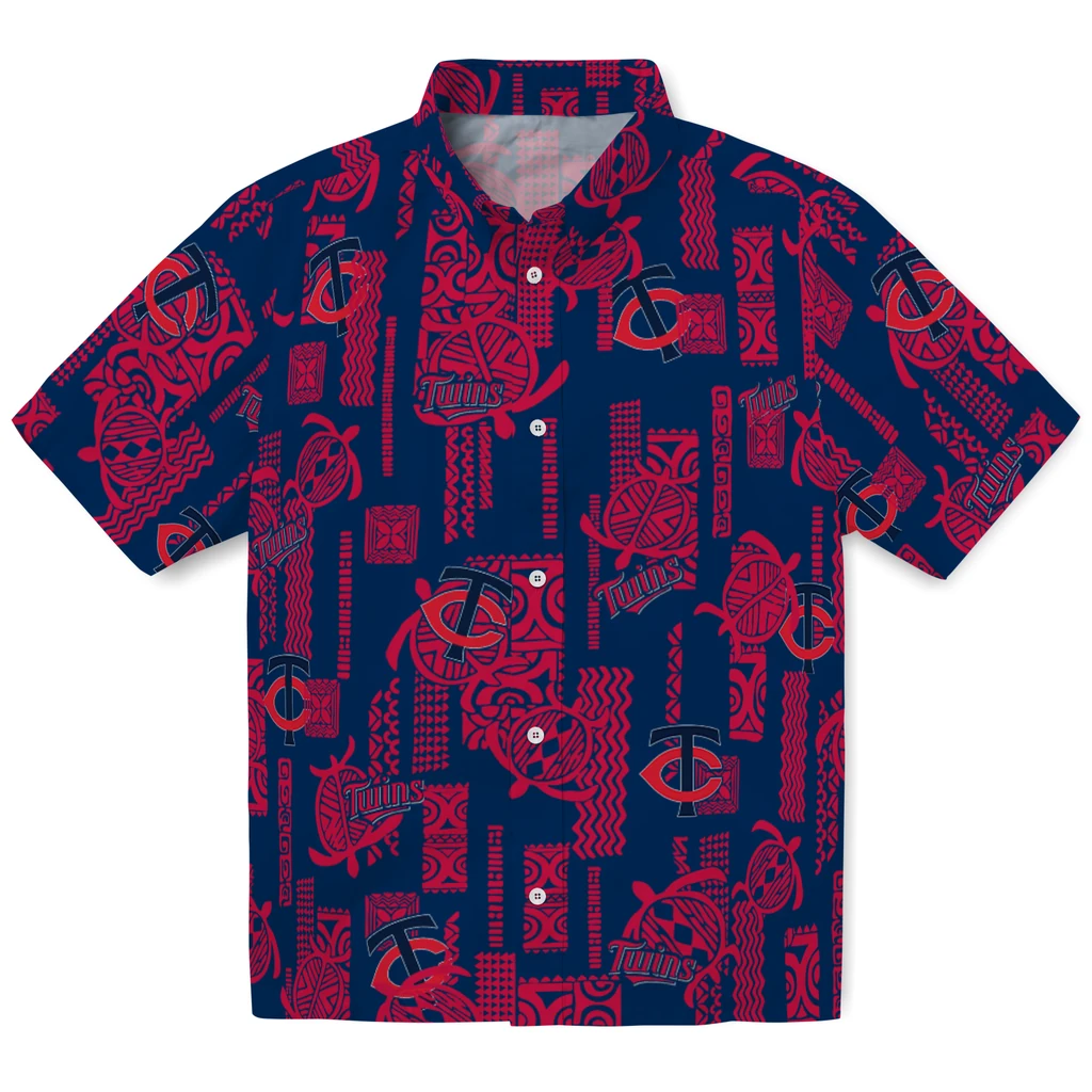 Minnesota Twins Hawaiian Shirt - Turtle Lines minnesota twins turtle lines navy hawaiian shirts best selling