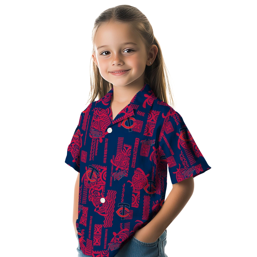 Minnesota Twins Hawaiian Shirt - Turtle Lines minnesota twins turtle lines navy hawaiian shirts premium grade