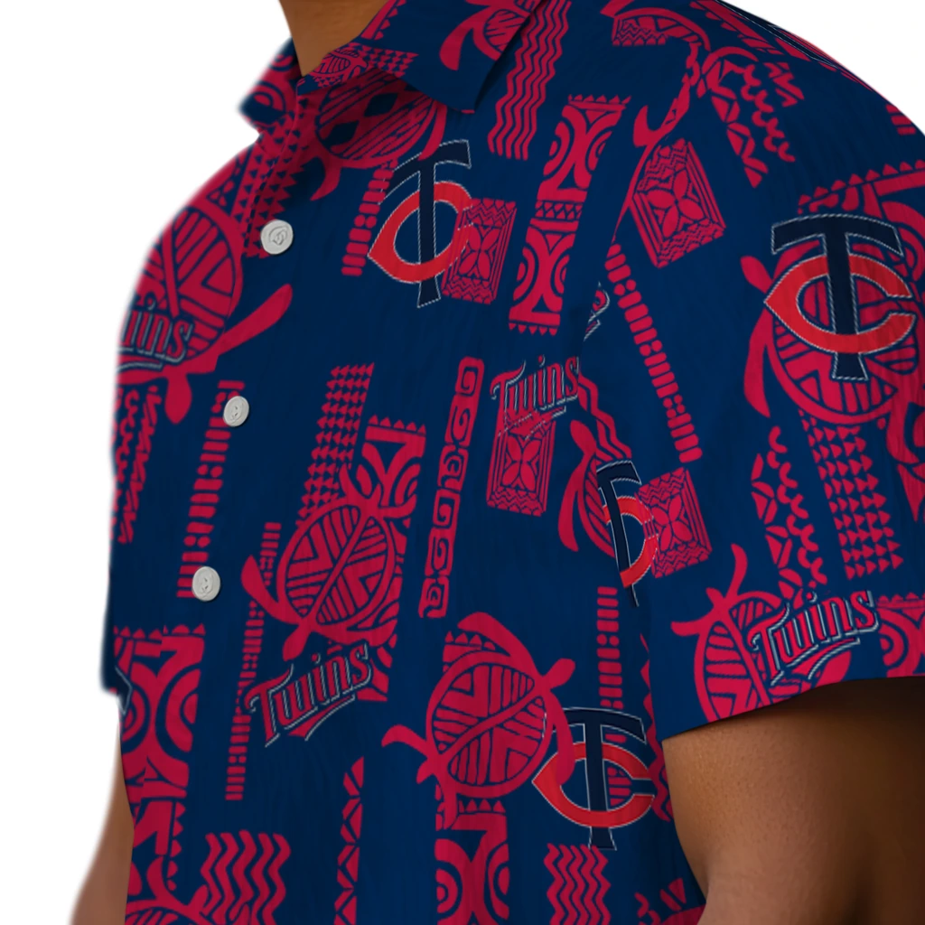 Minnesota Twins Hawaiian Shirt - Turtle Lines minnesota twins turtle lines navy hawaiian shirts trendy