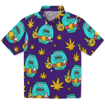 minnesota vikings bong smile purple hawaiian shirts best selling
